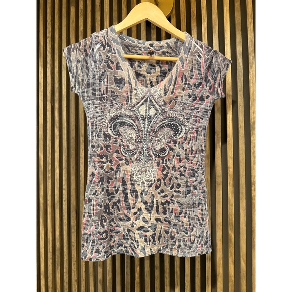 Fair Oaks Y2K Fairy bedazzle Sequin Size small V neck - Picture 1 of 4